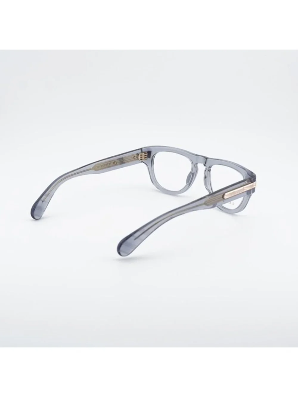 Gucci GG1519O 003 Eyeglasses Shiny Transparent Grey 51mm Oval Frame